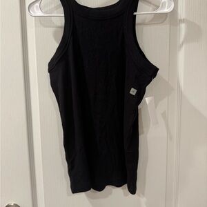 Black Fitted Tank Top with Racerback
